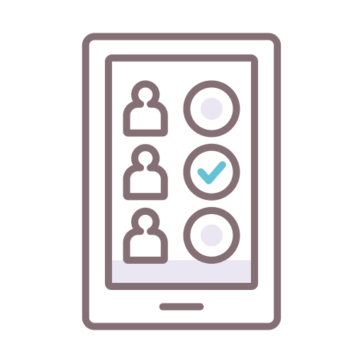 Voting hand democracy electronics icon