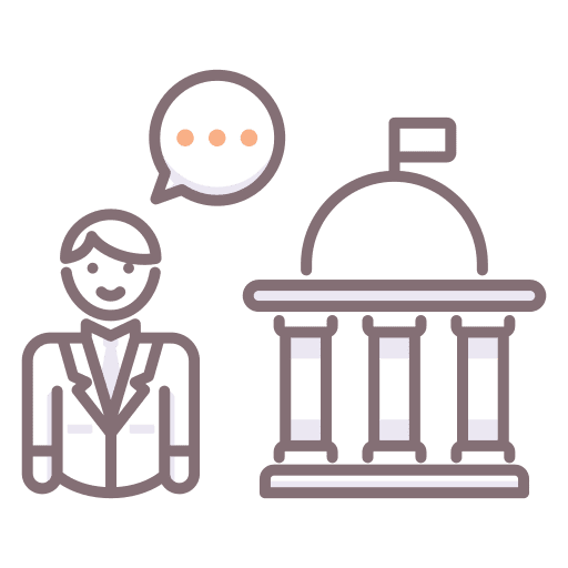 Lobby user politics politician icon