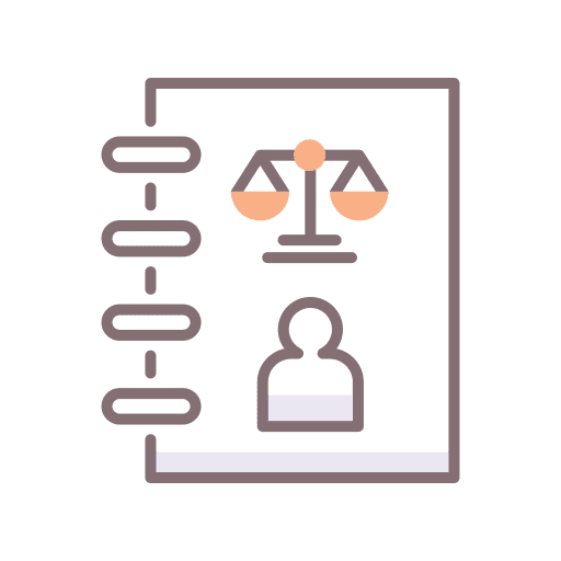 Private bill law justice scale files and folders icon