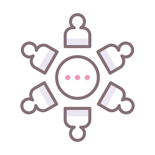 Smoke filled room candidates users meeting icon