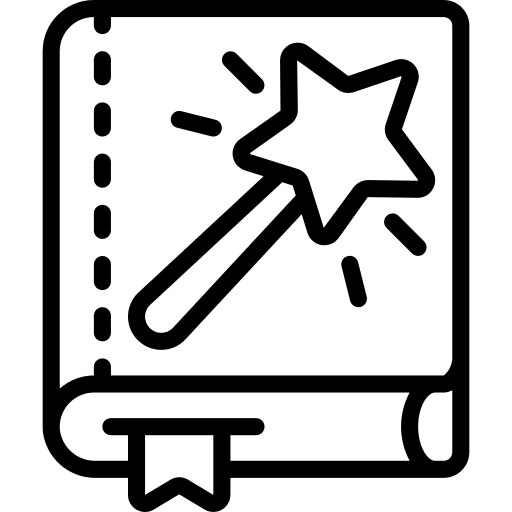 Book learning fantasy knowledge icon