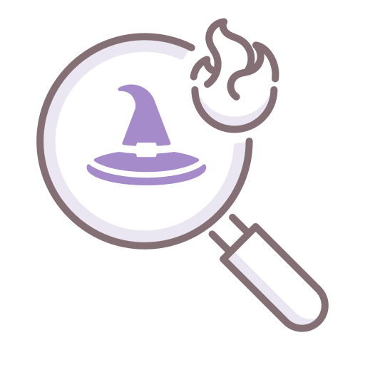 Witch hunt miscellaneous loupe politicians icon