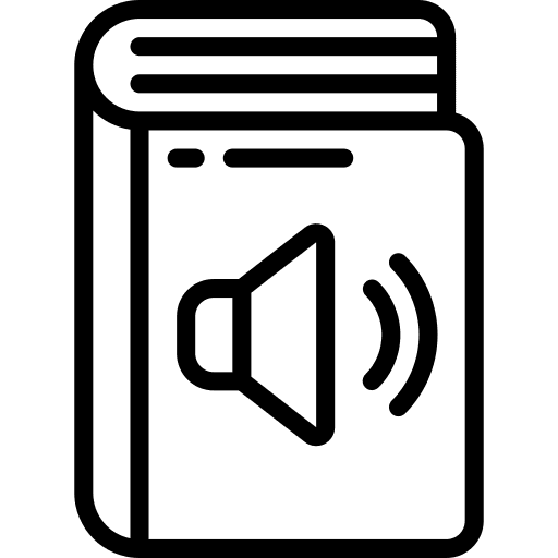 Audio book reading literature book icon