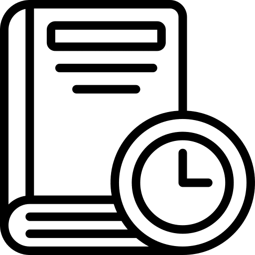 Book reading clock literature icon