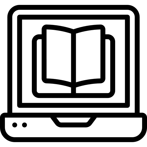 Ebook publishing education computer icon