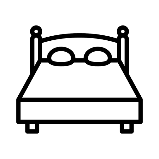 Bedroom room furniture and household furniture icon