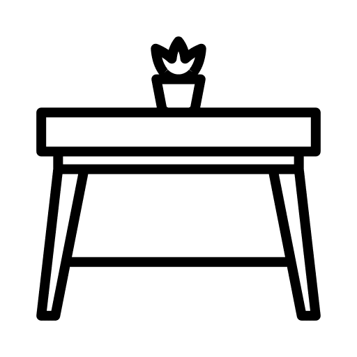 Work table office desktop furniture and household icon