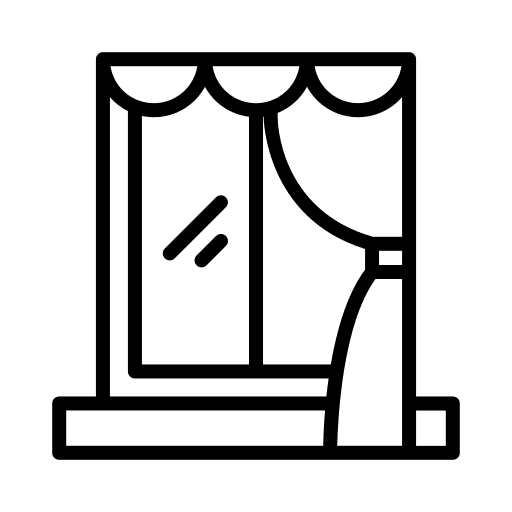 Curtain furniture and household curtain window icon