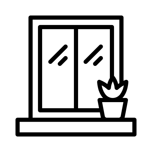 Window buildings furniture and household window icon