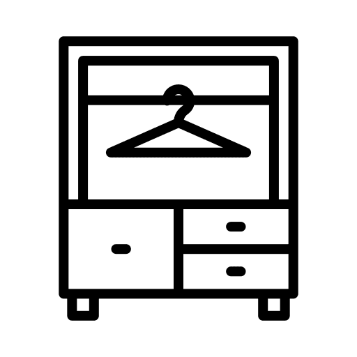 Wardrobe cabinet wardrobe furniture icon