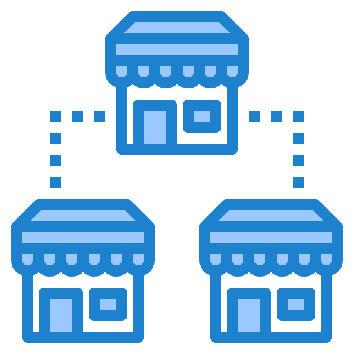 Franchise business store franchise icon