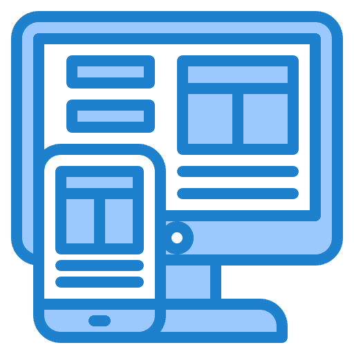 Responsive tablet electronics computer icon