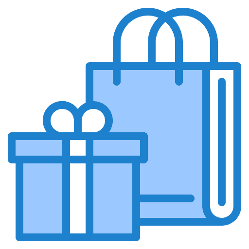 Shopping gift bag present purchase icon