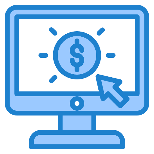 Pay per click money pay per click cursor icon