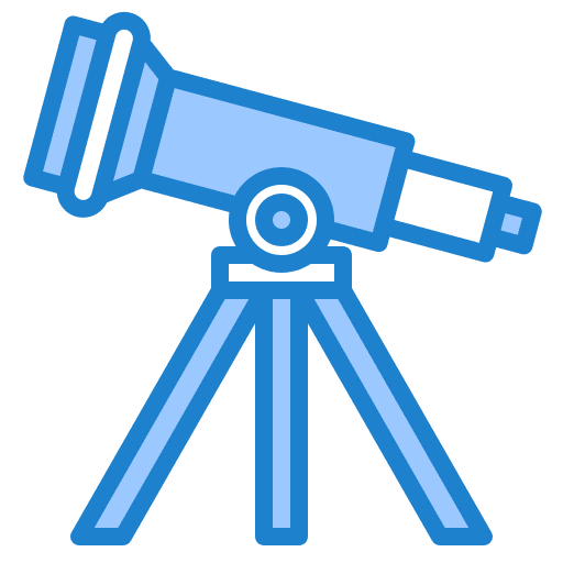Telescope education observation tools and utensils icon