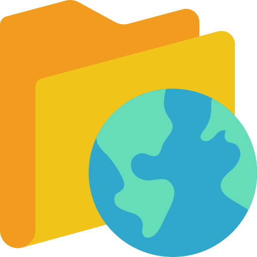Folder data sharing folder internet icon