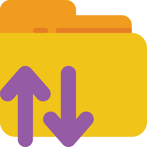 Folder data storage download trafic icon