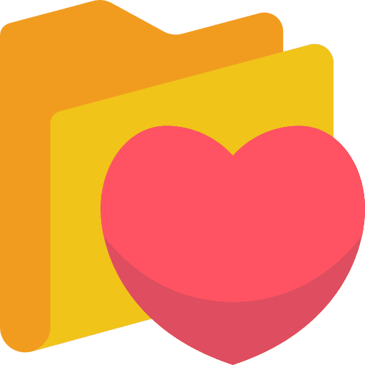 Folder interface loving favorite icon