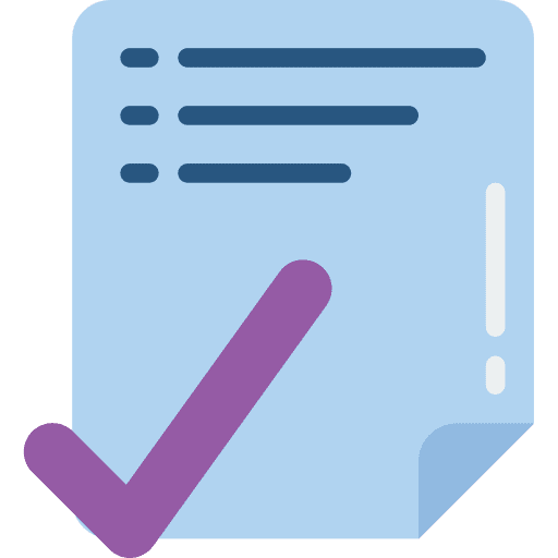 Tick approved tick document icon