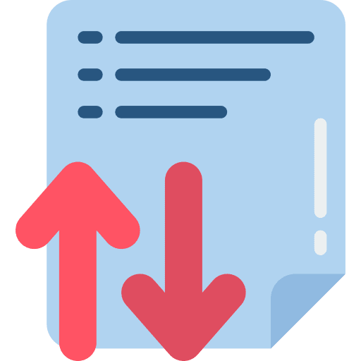 Up and down arrows up and down arrows upload file and folder icon
