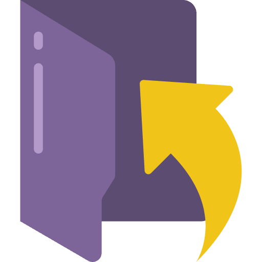 Arrow folders files and folders document icon