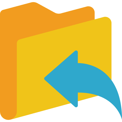 Folder files and folders file back icon