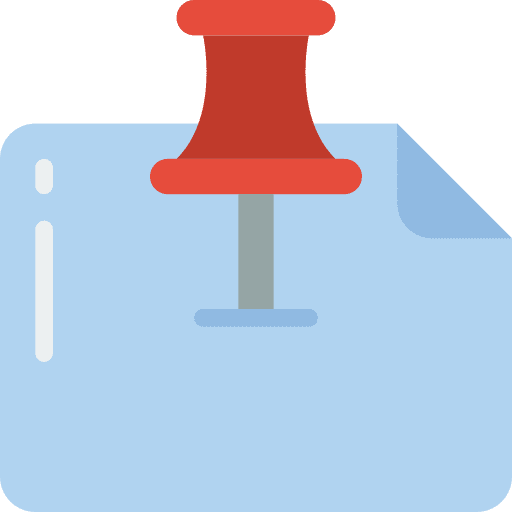 Pinned business and finance pinned notes file icon