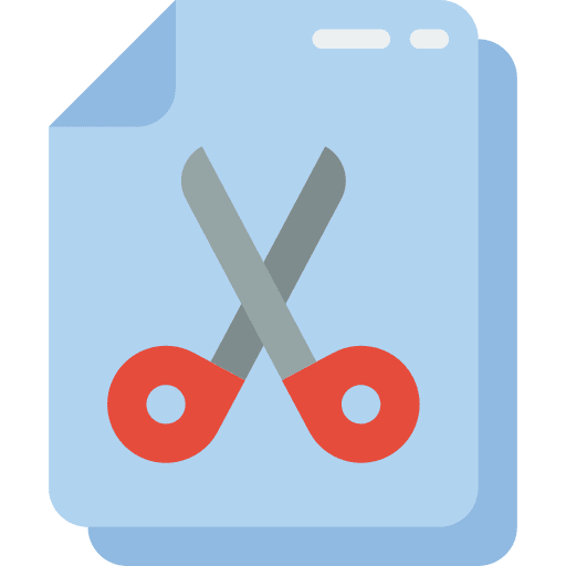 File scissors archive document icon