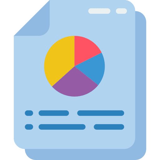 File statistics analytics verification icon