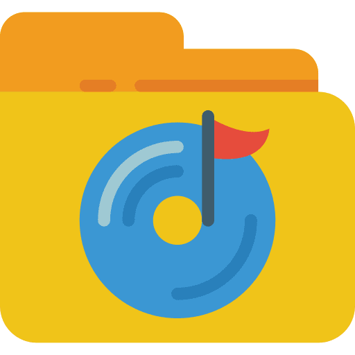 Folder audio music music and multimedia icon