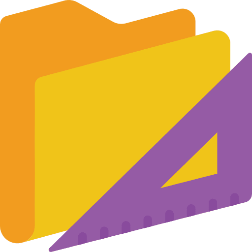 Folder drawing tool protractor folder icon
