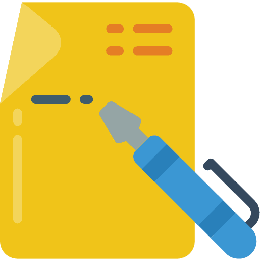 Write document paper business and finance icon
