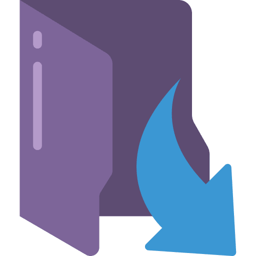 Arrow file folders down arrow icon