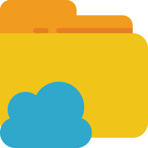 Cloud cloud files and folders interface icon