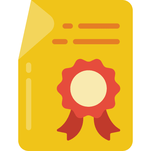 File award degree ribbon icon
