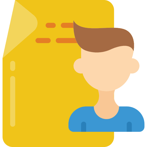 File professions and jobs resume profile icon