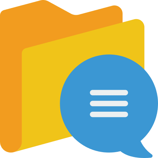 Folder chat files and folders communications icon