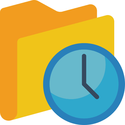 Folder clock files and folders interface icon