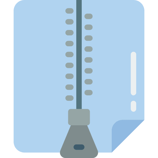 Zip files document compressed icon