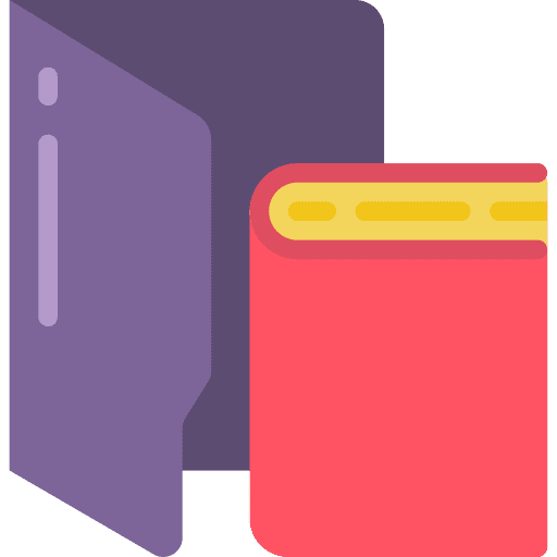 Book storage folders file storage icon