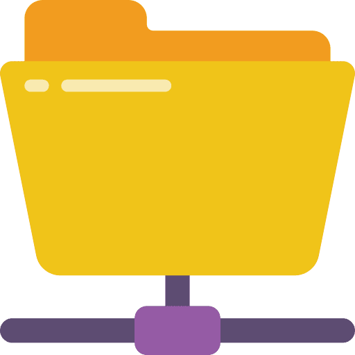 Folder archive files and folders network icon
