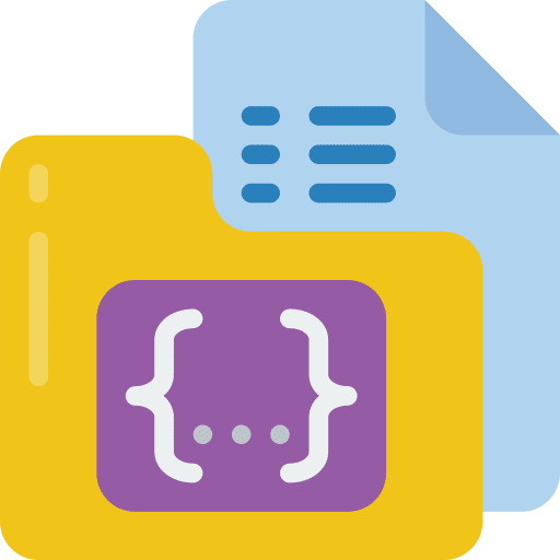 Folder format files and folders coding icon