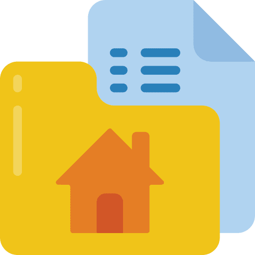 Folder interface home files and folders icon