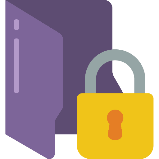 Folder protected files and folders locked icon