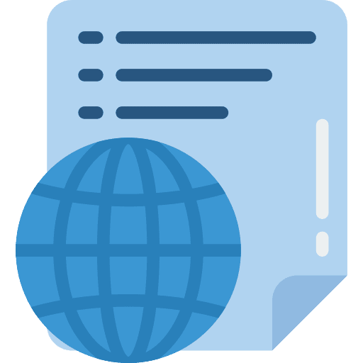 Web file network earth icon