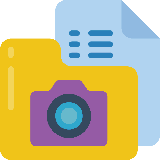 File camera file files and folders icon