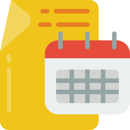 File dates calendar data storage icon