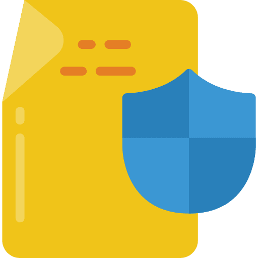 File files and folders guarantee certificate qualification icon