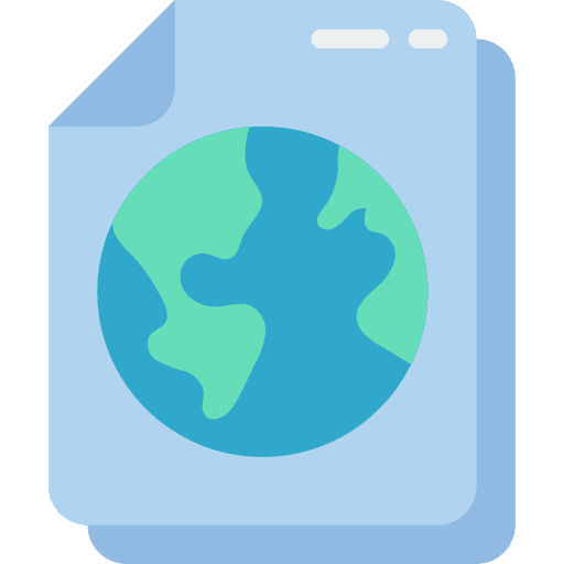 File interface planet networking icon