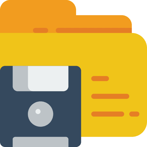 Floppy disk saved interface storage icon